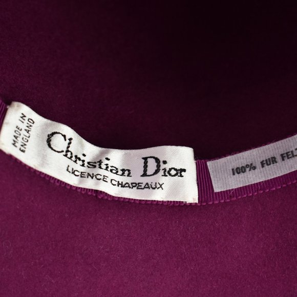 Christian Dior Fedora Burgundy Hat main image 2
